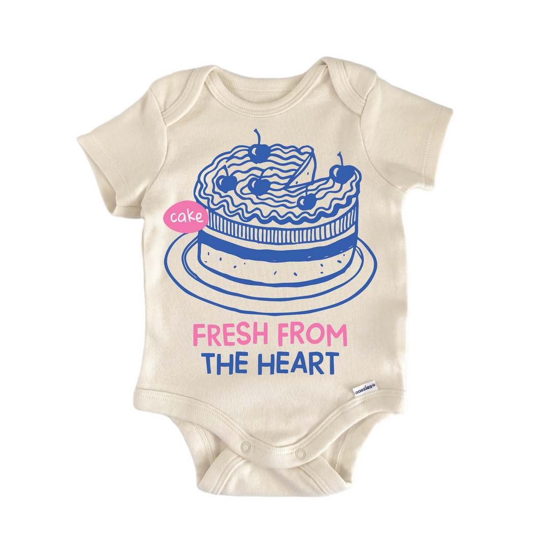 Cherry Cake Baking Foodie - Baby Bodysuit  Funny Cute Onesie® | North Fork Forager LLC