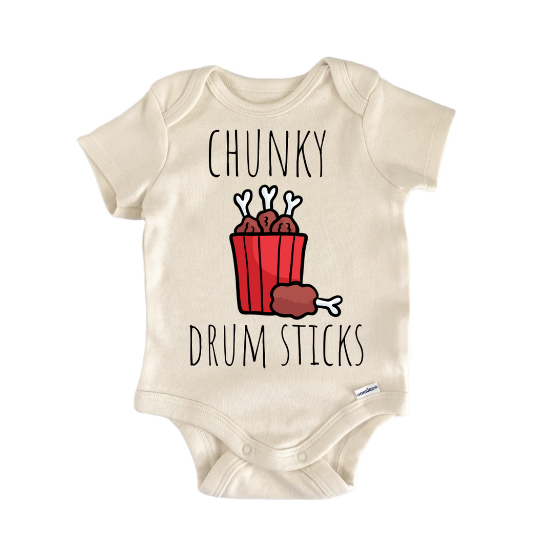 Chicken Leg Drumsticks - Baby Bodysuit  Funny Cute Onesie® | North Fork Forager LLC