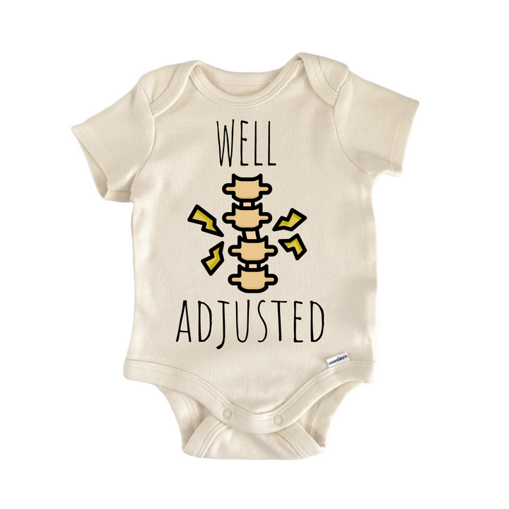 Chiropractor Health Wellness - Baby Bodysuit  Funny Cute Onesie® | North Fork Forager LLC