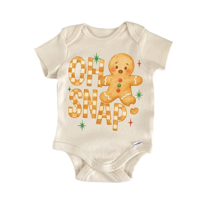 Christmas Gingerbread Man Snap Newborn Baby Onesie® Bodysuit