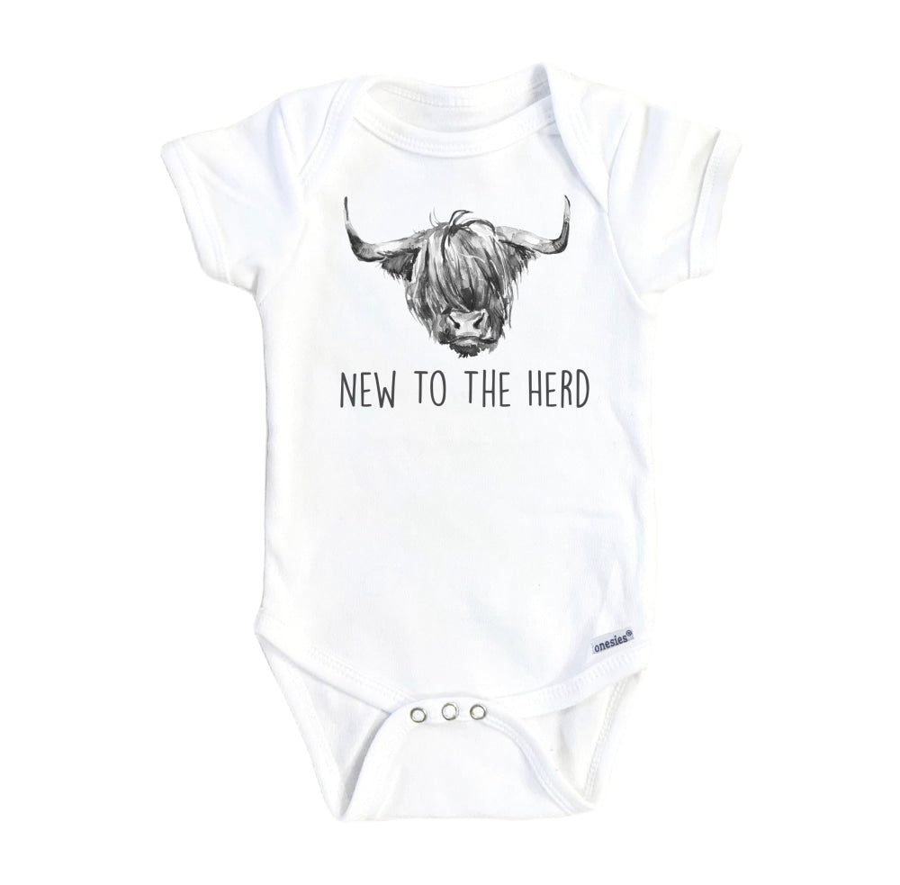 Cow Herd Black - Baby Boy Girl Clothes Infant Bodysuit Funny Cute Newborn Onesie