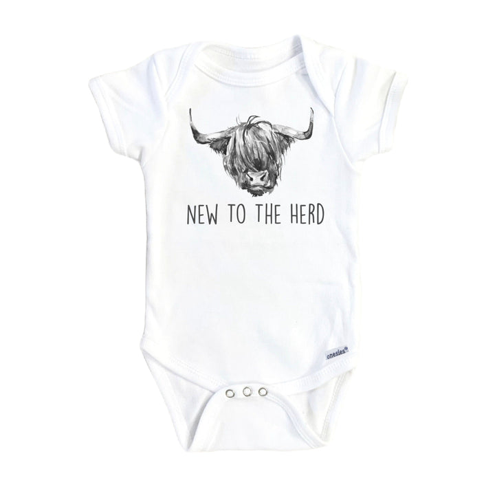 Cow Herd Black - Baby Boy Girl Clothes Infant Bodysuit Funny Cute Newborn Onesie