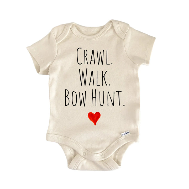 Crawl Walk Bow Hunt Newborn Baby Bodysuit