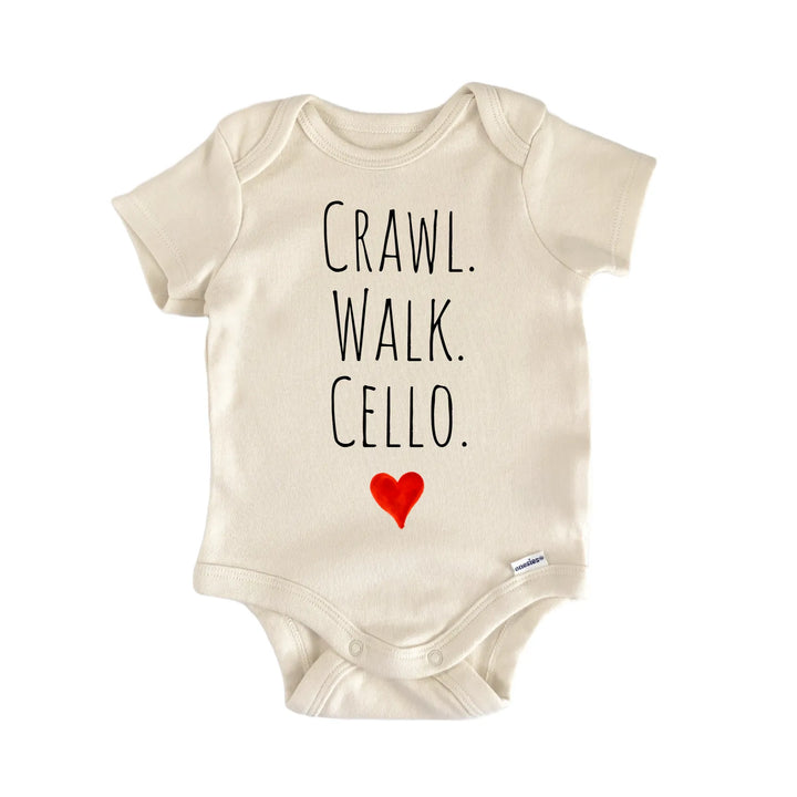 Crawl Walk Cello Newborn Baby Onesie® Onesie®