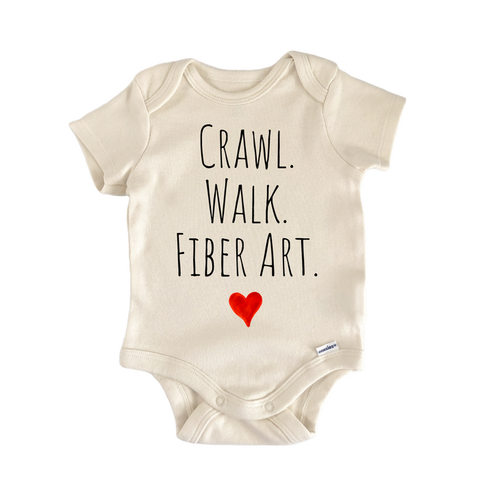 Crawl Walk Fiber Art Newborn Baby Onesie® Onesie®