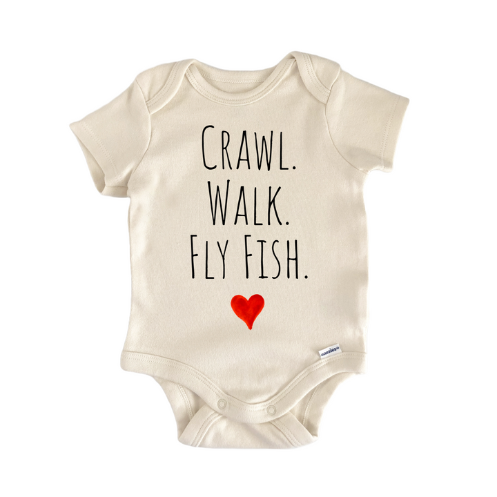 Crawl Walk Fly Fish Newborn Baby Onesie® Onesie®