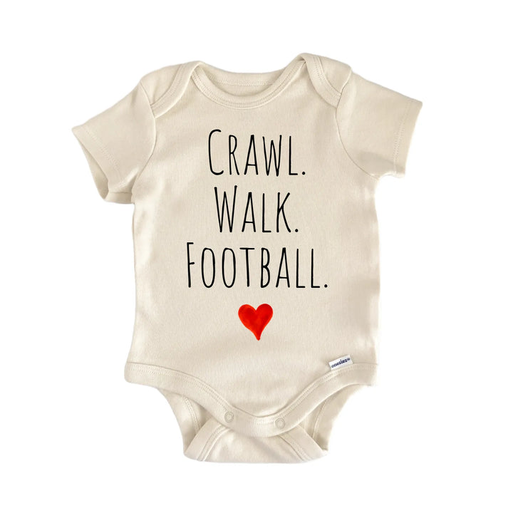 Crawl Walk Football Newborn Baby Bodysuit