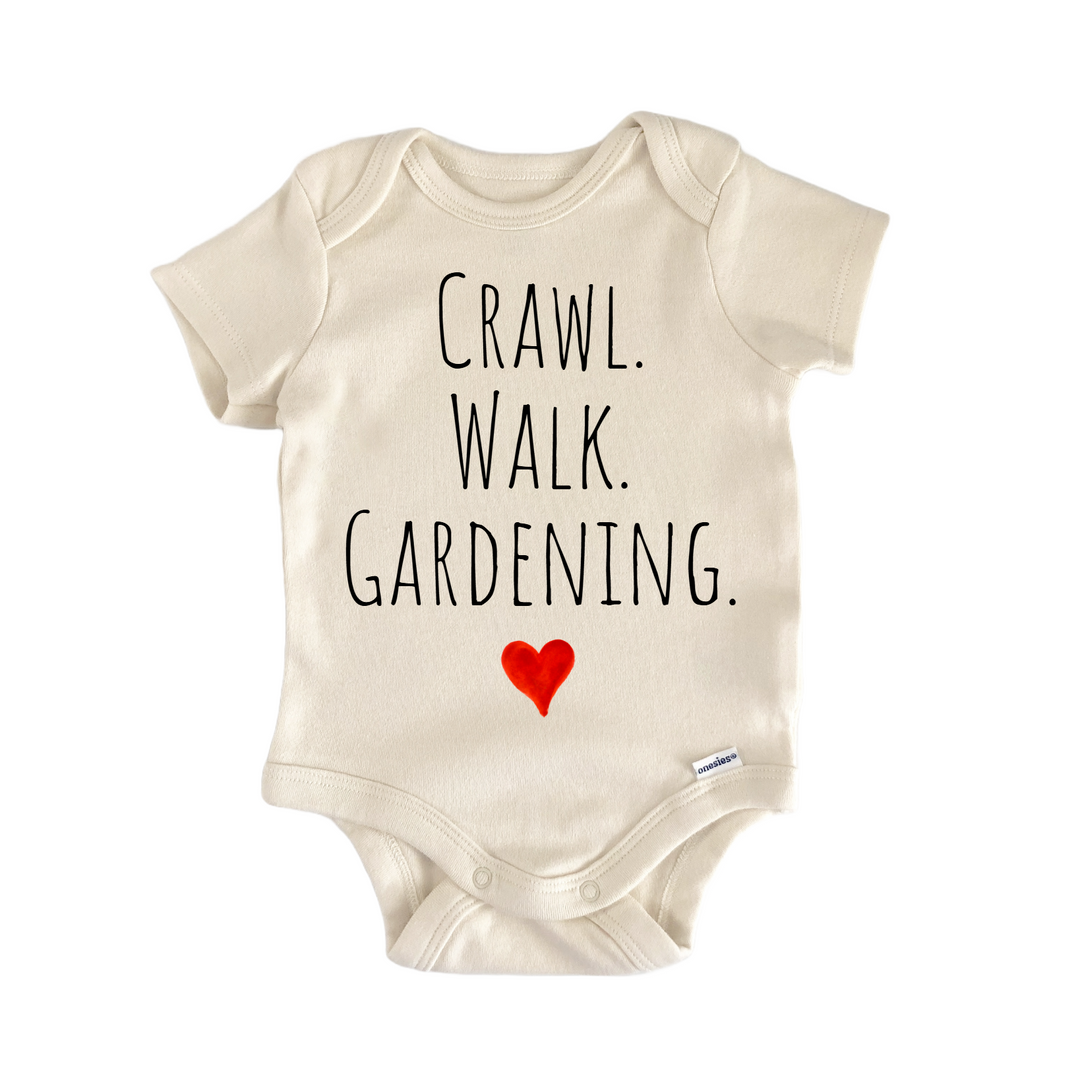 Crawl Walk Gardening Newborn Baby Onesie® Bodysuit