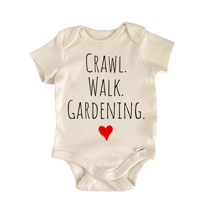 Crawl Walk Gardening Newborn Baby Onesie® Onesie®