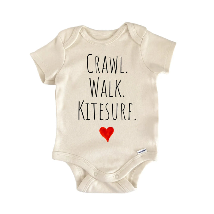 Crawl Walk Kitesurf Newborn Baby Bodysuit