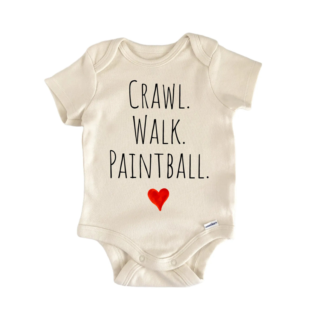 Crawl Walk Paintball Newborn Baby Onesie® Onesie®