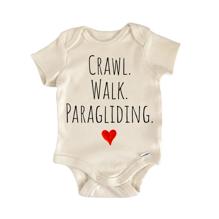 Crawl Walk Paragliding Newborn Baby Bodysuit