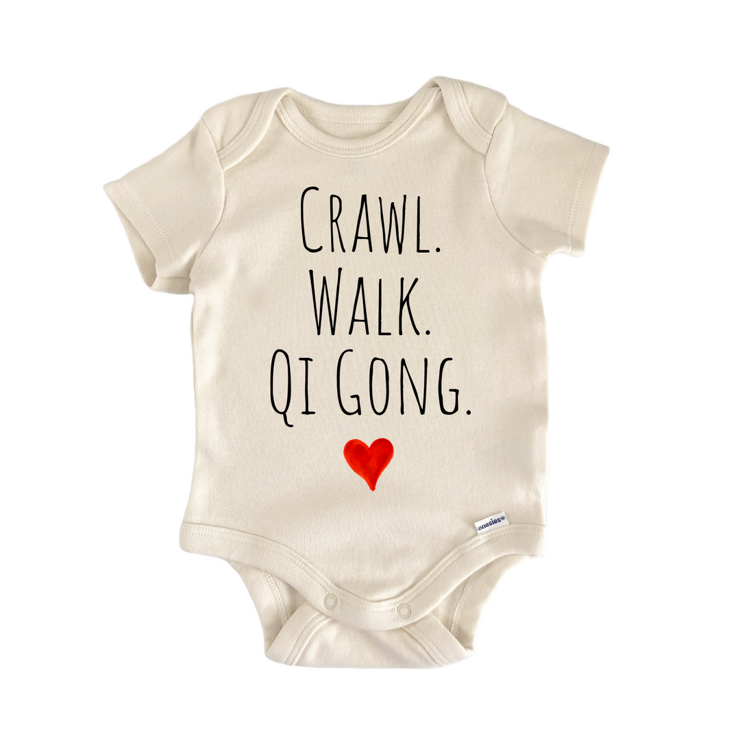 Crawl Walk Qi Gong Newborn Baby Onesie® Bodysuit