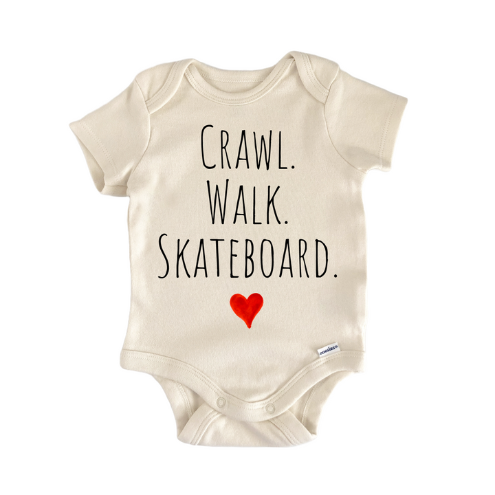 Crawl Walk Skateboard Newborn Baby Onesie® Onesie®