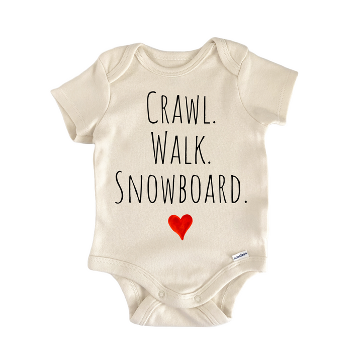 Crawl Walk Snowboard Newborn Baby Onesie® Onesie®