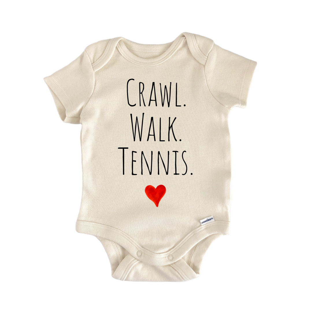 Crawl Walk Tennis Newborn Baby Onesie® Bodysuit