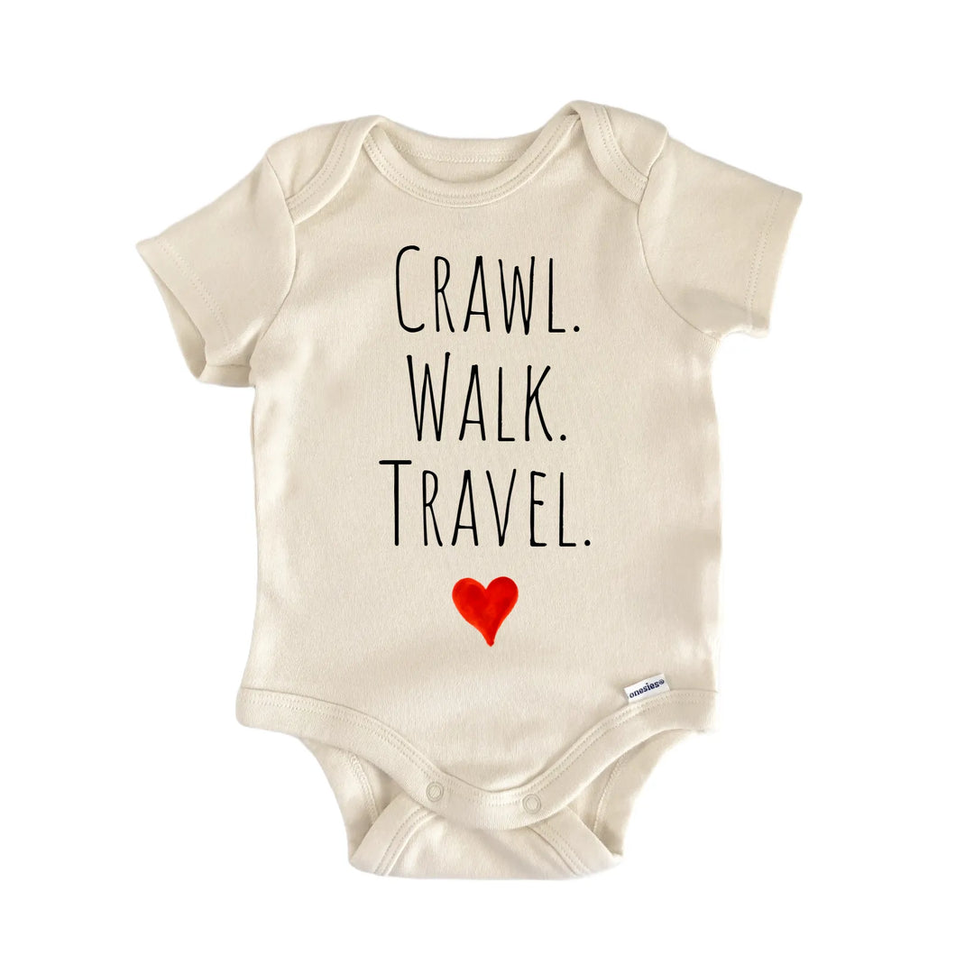 Crawl Walk Travel Newborn Baby Onesie® Onesie®