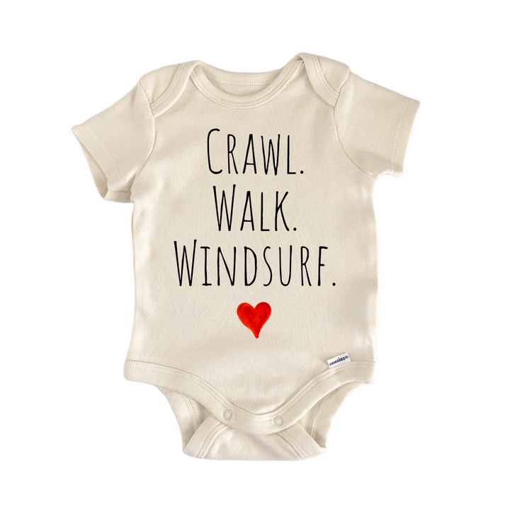 Crawl Walk Windsurf Newborn Baby Onesie® Onesie®