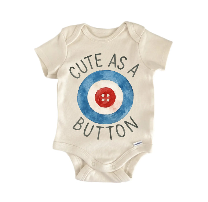 Curling Button Ice Sports Newborn Baby Bodysuit