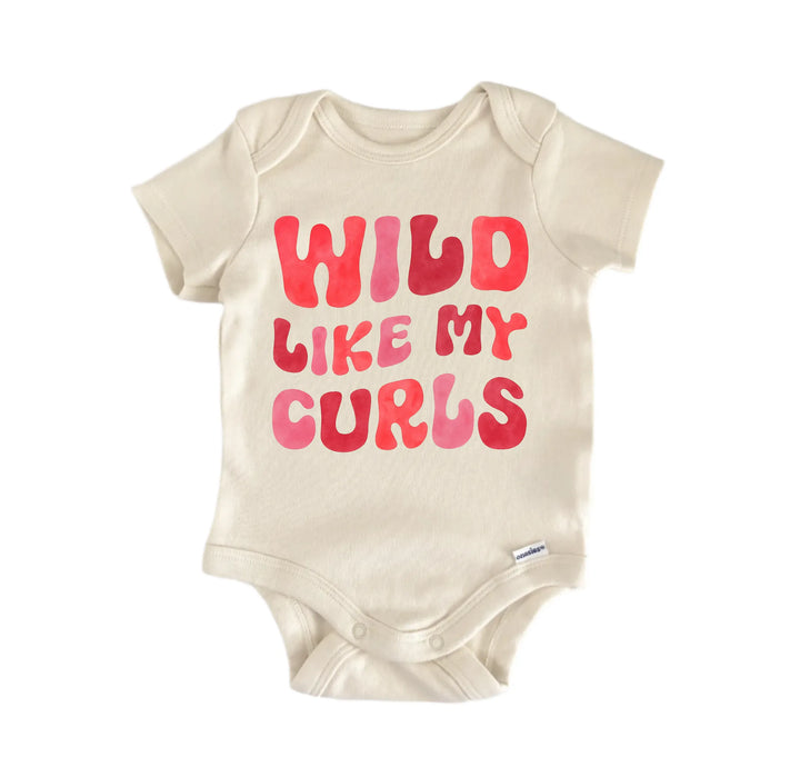 Curly Curls Hair Wild Newborn Baby Bodysuit