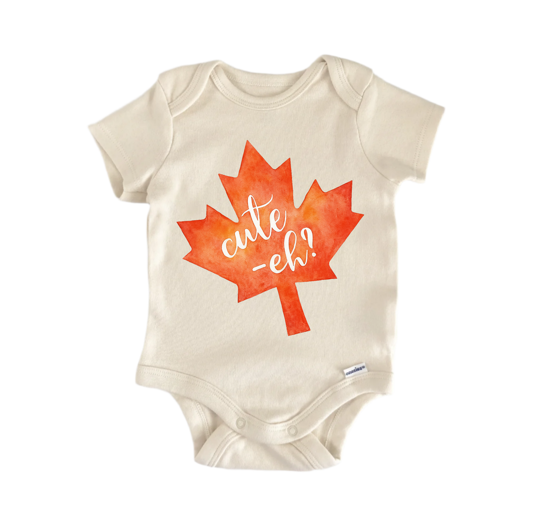 Cute Eh Canada Canadian Newborn Baby Onesie® Bodysuit