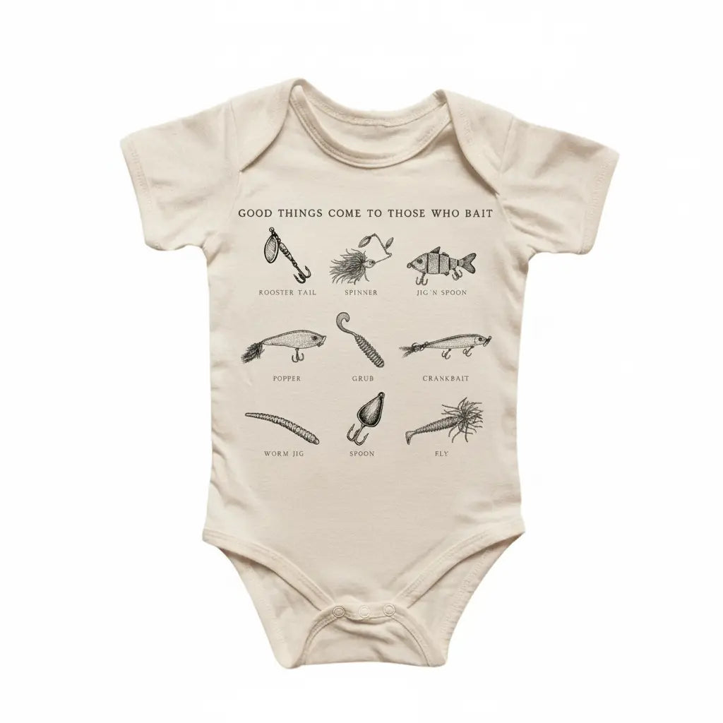 Fishing Fish - Baby Boy Girl Clothes Infant Bodysuit Funny Cute Newborn  Funny Cute Onesie® | North Fork Forager LLC