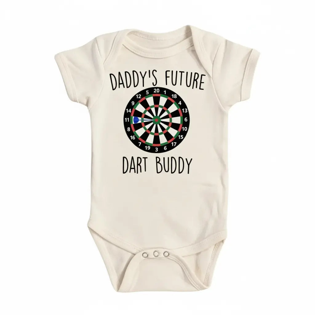 Darts Buddy - Baby Boy Girl Clothes Infant Onesie® Funny Cute Newborn GS1  Funny Cute Onesie® | North Fork Forager LLC