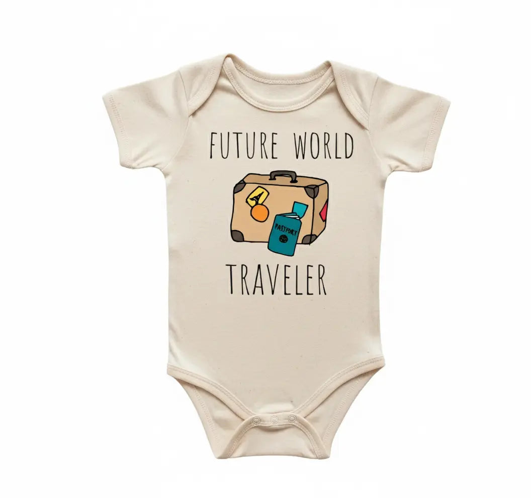 Travel Adventuer - Baby Boy Girl Clothes Infant Bodysuit Funny Cute Newborn 6  Funny Cute Onesie® | North Fork Forager LLC