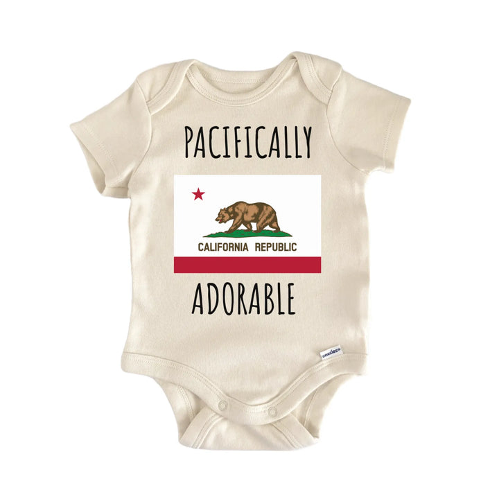 California State Flag Pacific Ocean Baby Gift Baby Bodysuit
