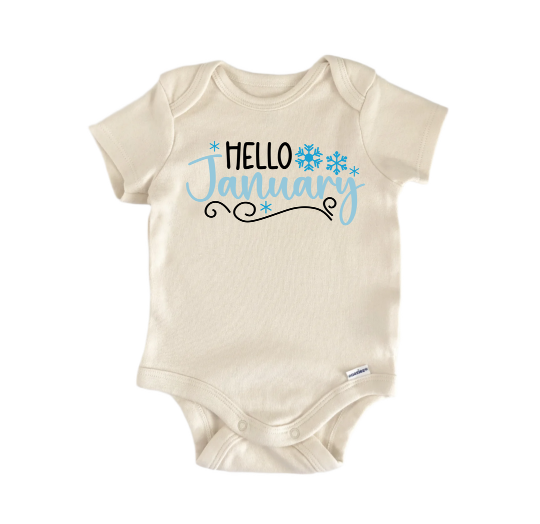 Hello January - Baby Boy Girl Clothes Infant Onesie® Funny Cute GS1