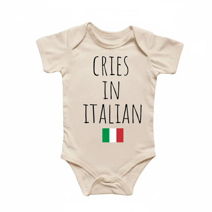Italian Italy Crys - Baby Boy Girl Clothes Infant Bodysuit Funny Cute Newborn  Funny Cute Onesie® | North Fork Forager LLC
