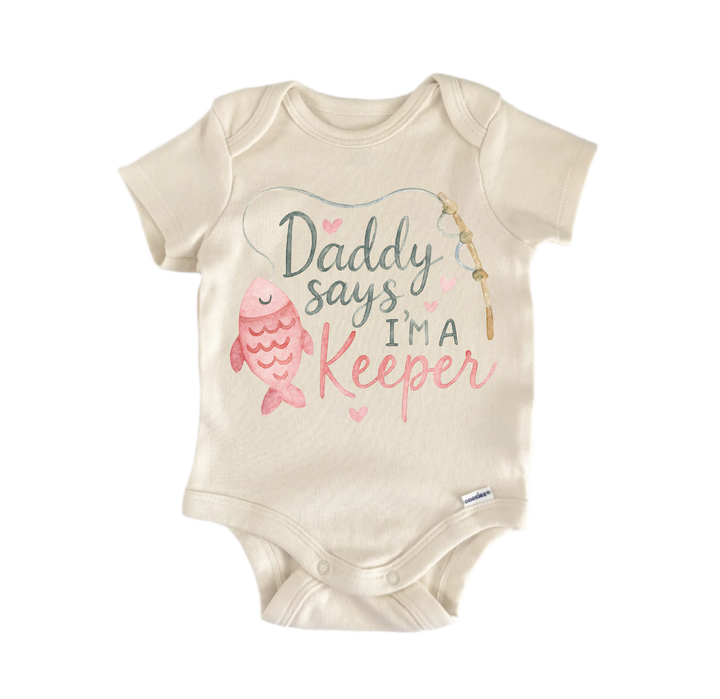 Daddy Girl Fishing Keeper Newborn Baby Onesie® Onesie®
