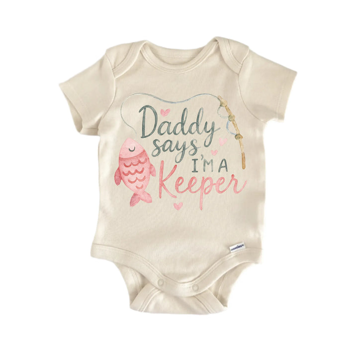 Daddy Girl Fishing Keeper Newborn Baby Bodysuit