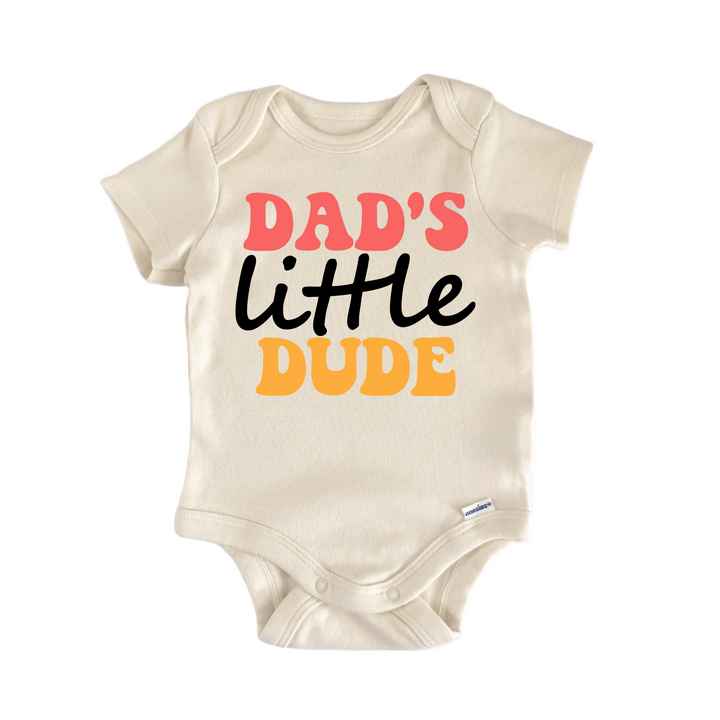 Dads Little Dude Fathers Day - Baby Bodysuit  Funny Cute Onesie® | North Fork Forager LLC