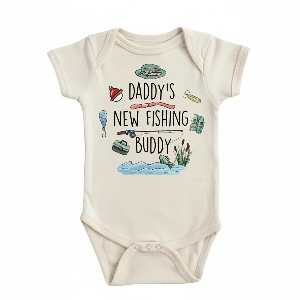 Fishing Buddy - Baby Boy Girl Clothes Infant Bodysuit Funny Cute Newborn  Funny Cute Onesie® | North Fork Forager LLC