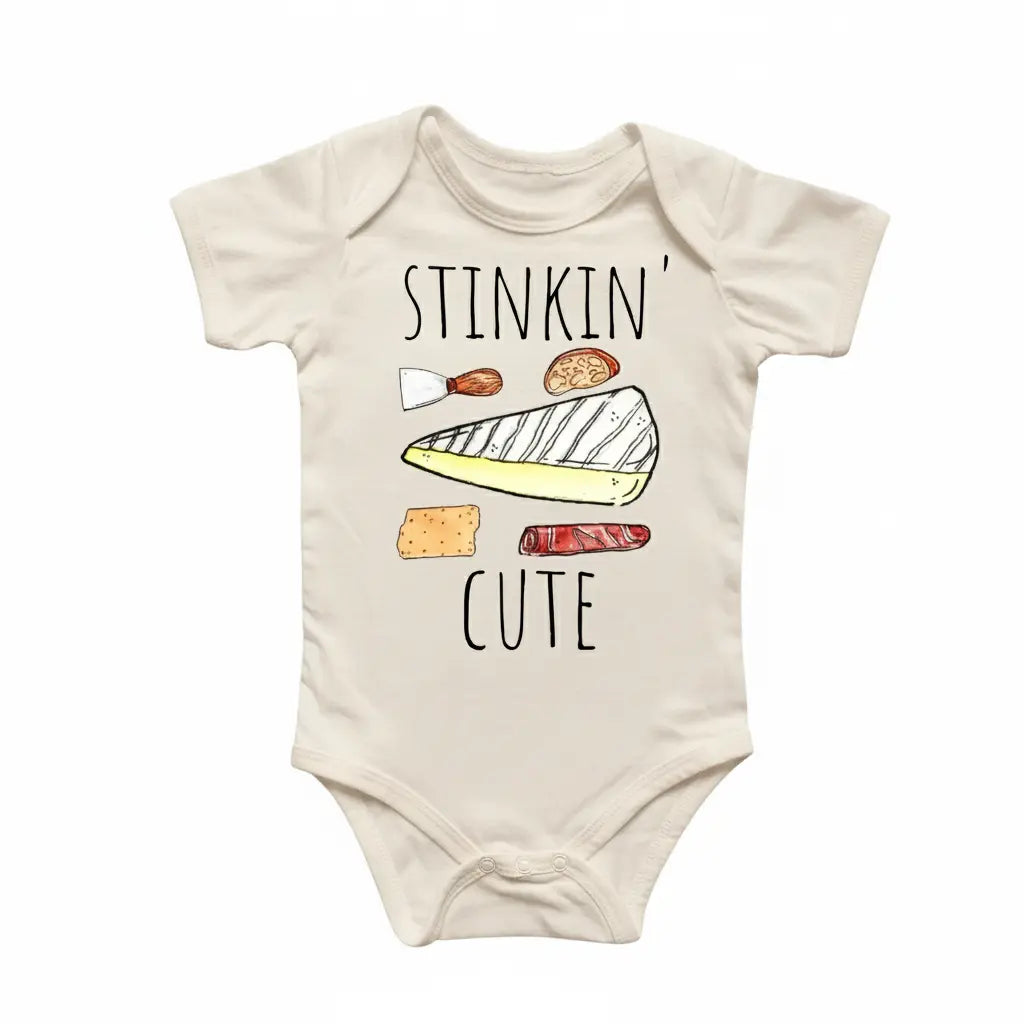 Stinking Cute Cheese - Baby Boy Girl Clothes Infant Bodysuit Funny Cute Newborn  Funny Cute Onesie® | North Fork Forager LLC