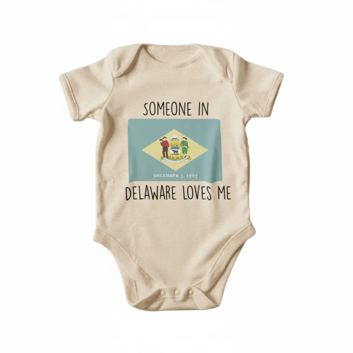 Delaware - Baby Boy Girl Clothes Infant Bodysuit Funny Cute Newborn  Funny Cute Onesie® | North Fork Forager LLC