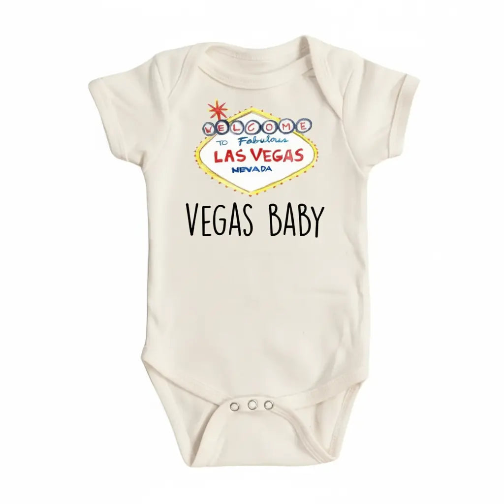 Las Vegas - Baby Boy Girl Clothes Infant Onesie® Funny Cute Newborn 1E GS1  Funny Cute Onesie® | North Fork Forager LLC