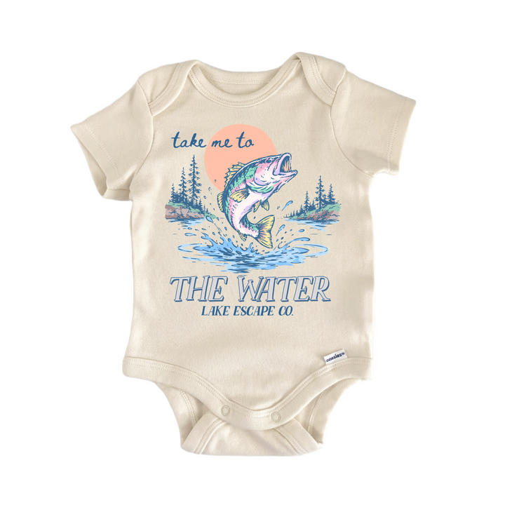 Lake Escape Bass Fishing Baby Gift Baby Onesie®