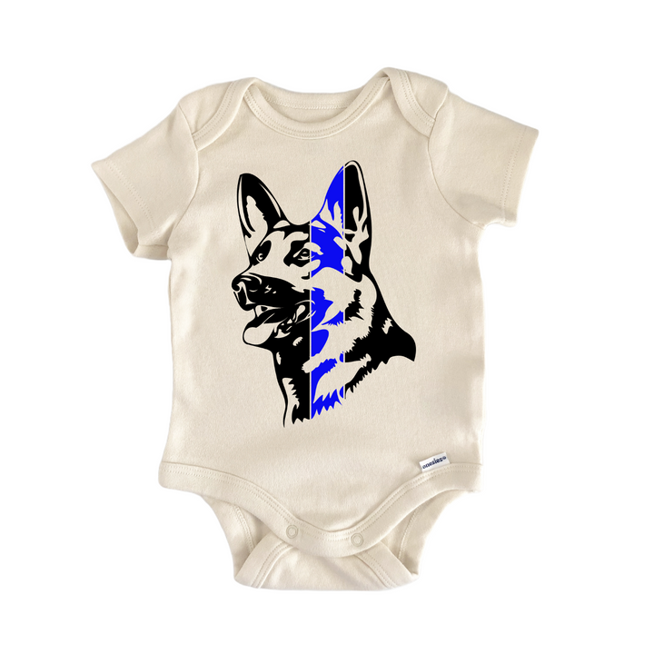 Dog Face Blue Line Police Newborn Baby Onesie® Onesie®