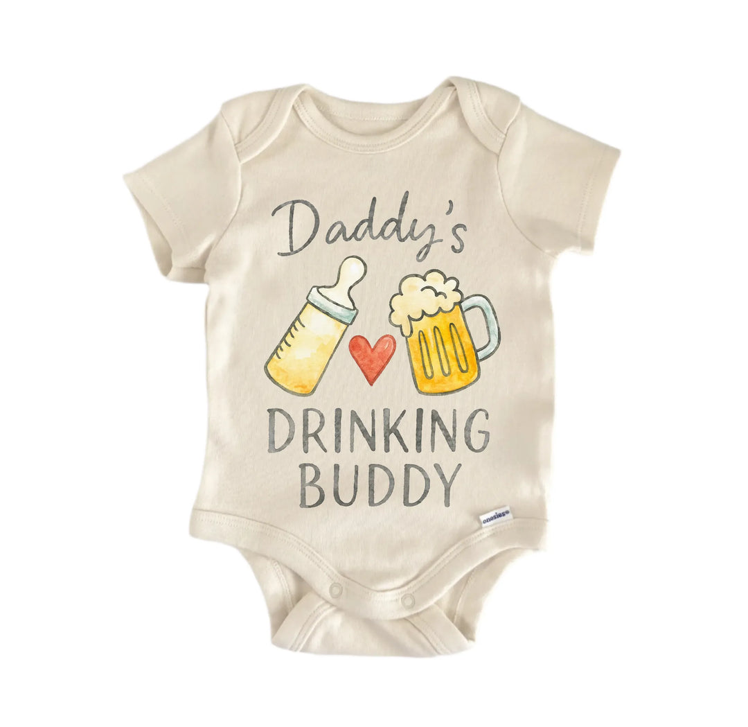 Drinking Buddy Daddy Newborn Baby Bodysuit