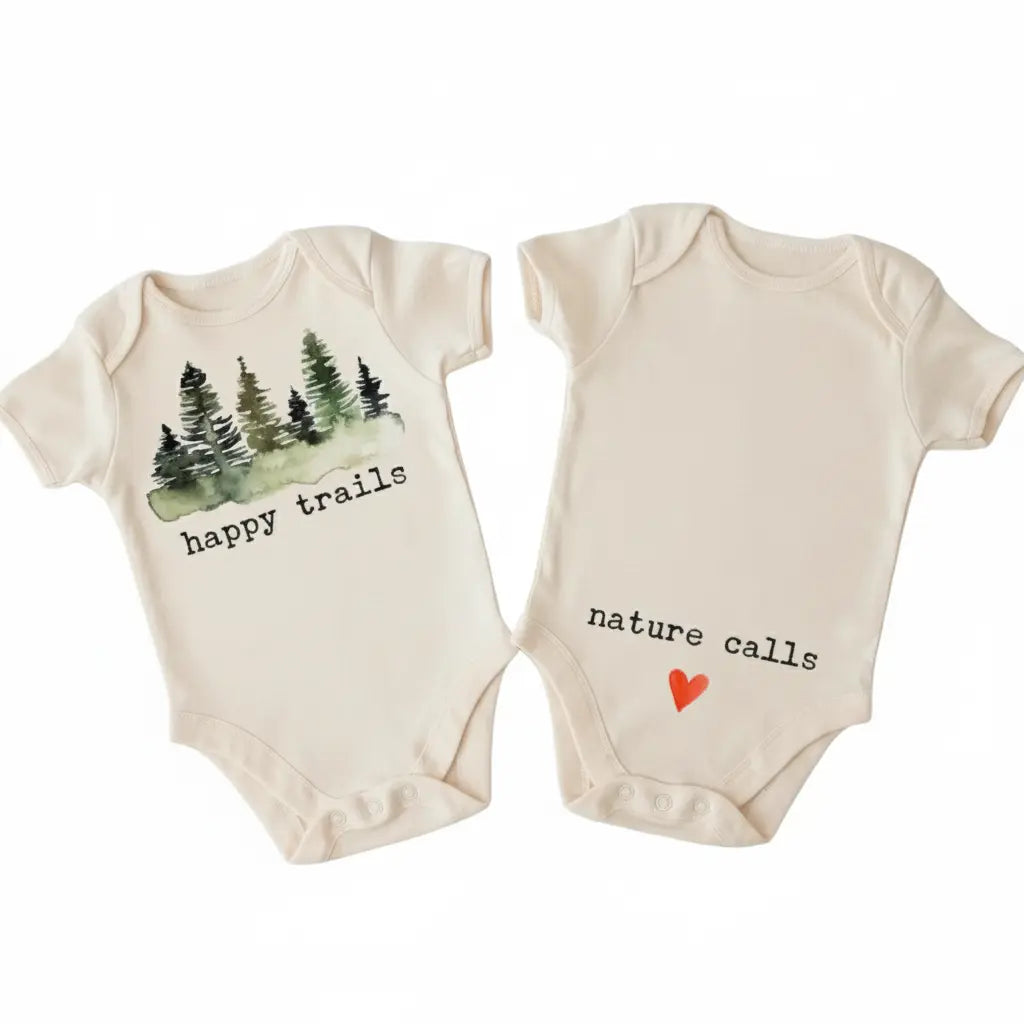 Happy Trails Adventure - Baby Boy Girl Clothes Infant Onesie® Funny Cute GS1  Funny Cute Onesie® | North Fork Forager LLC