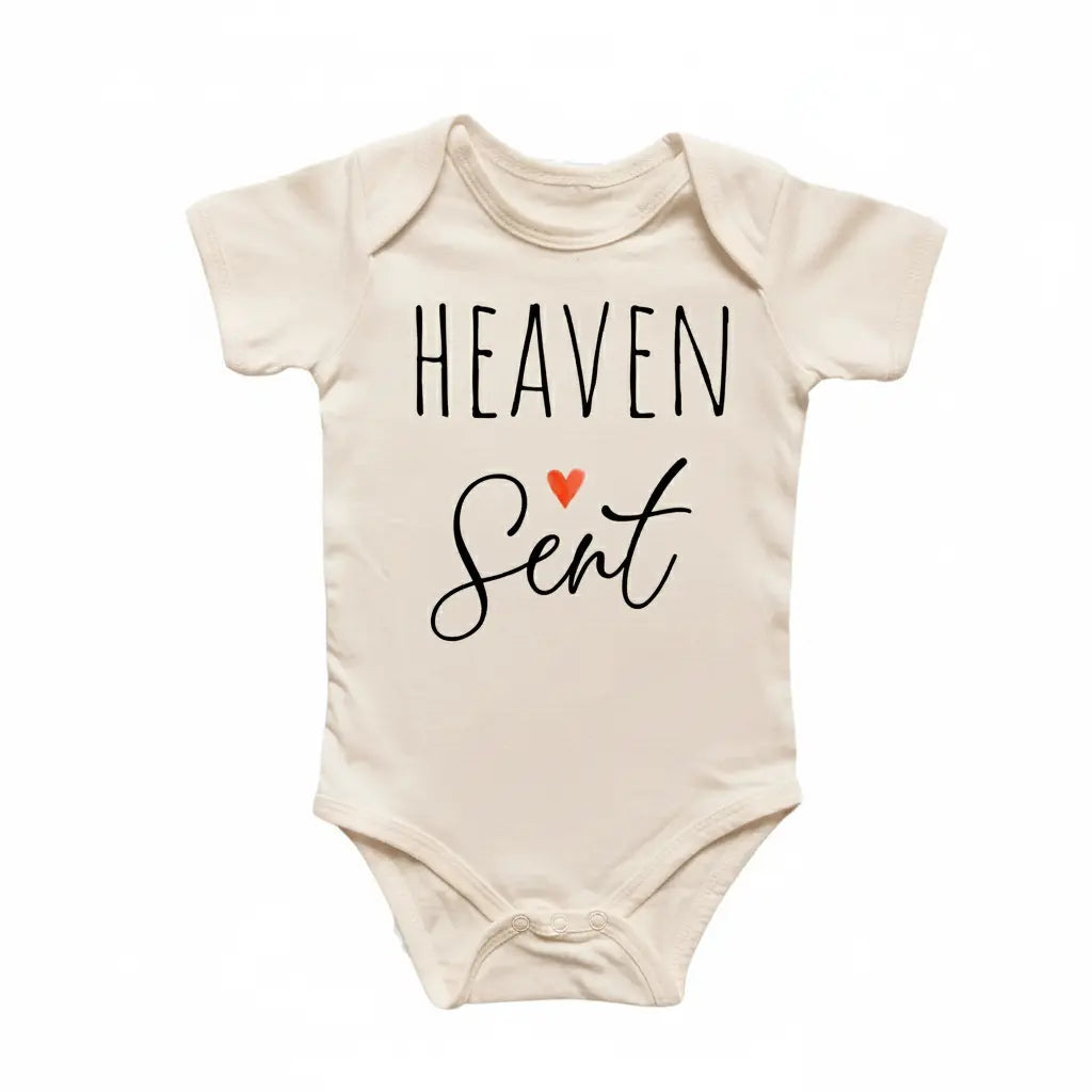 Heaven Sent Religious God - Baby Boy Girl Clothes Infant Bodysuit Funny Cute Newborn  Funny Cute Onesie® | North Fork Forager LLC