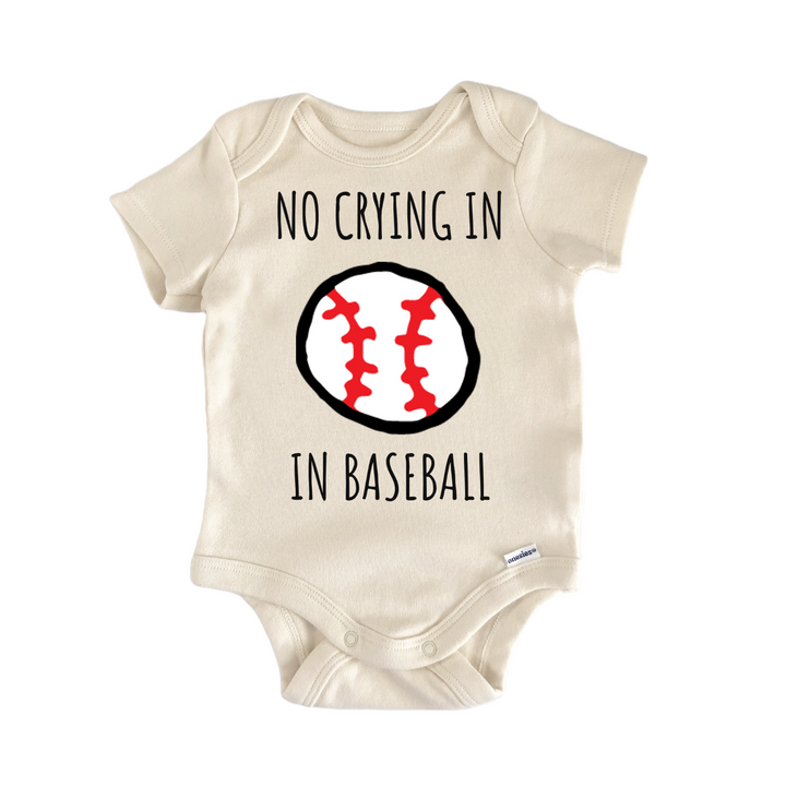 No Crying Baseball Sports Infant Gift Baby Onesie®