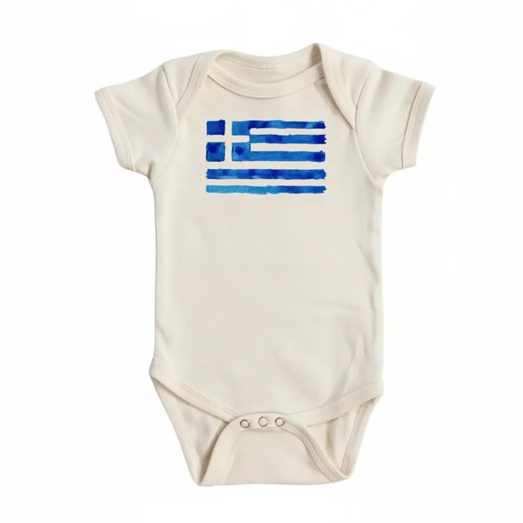 Greek Flag - Baby Boy Girl Clothes Infant Onesie® Funny Cute Newborn GS1  Funny Cute Onesie® | North Fork Forager LLC