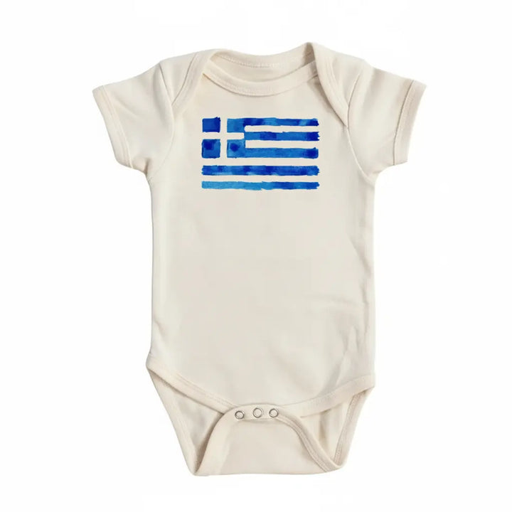 Greek Flag - Baby Boy Girl Clothes Infant Onesie® Funny Cute Newborn GS1  Funny Cute Onesie® | North Fork Forager LLC