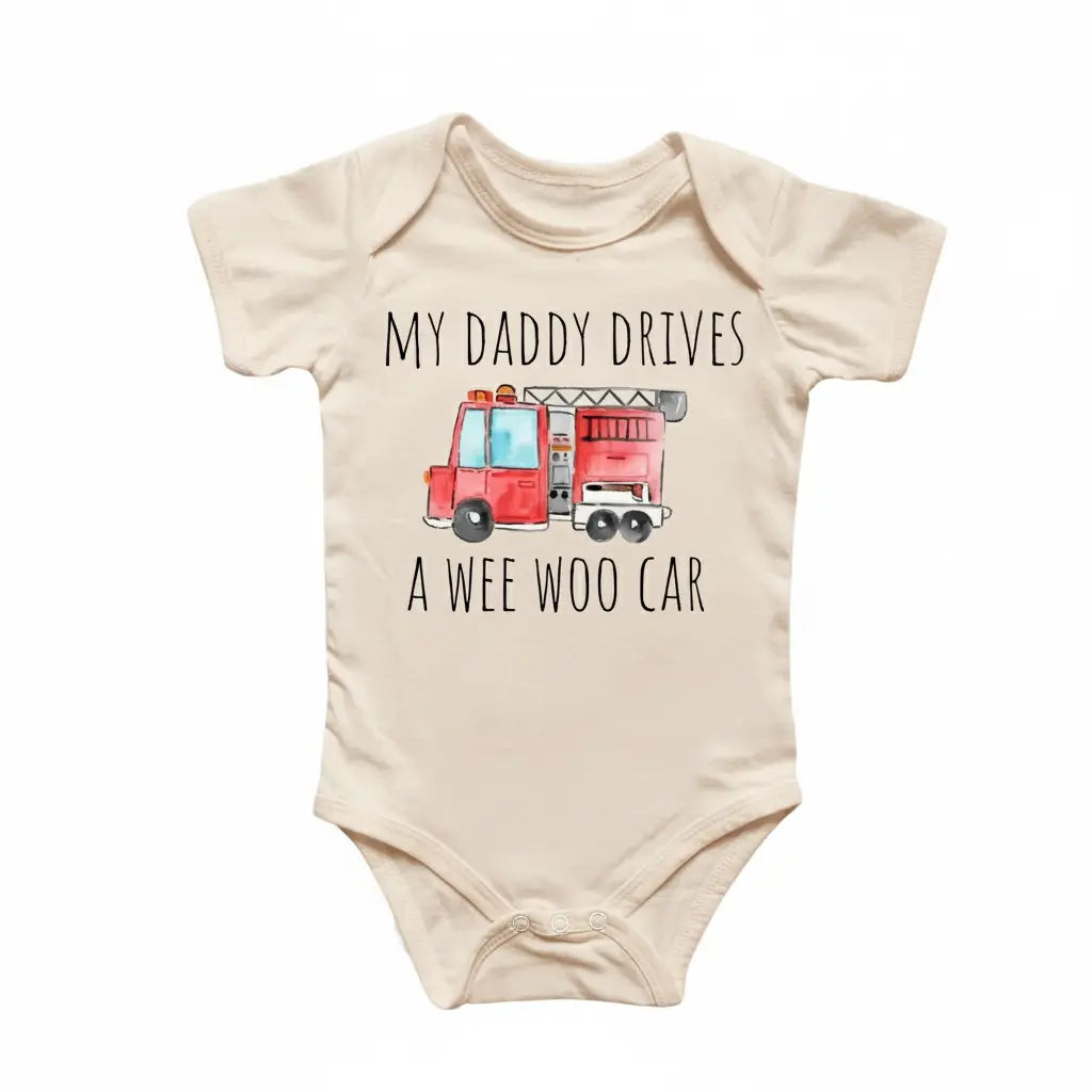 Fire Fighter Truck - Baby Boy Girl Clothes Infant Bodysuit Funny Cute Newborn  Funny Cute Onesie® | North Fork Forager LLC
