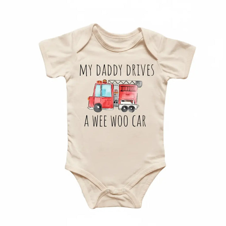 Fire Fighter Truck - Baby Boy Girl Clothes Infant Bodysuit Funny Cute Newborn  Funny Cute Onesie® | North Fork Forager LLC