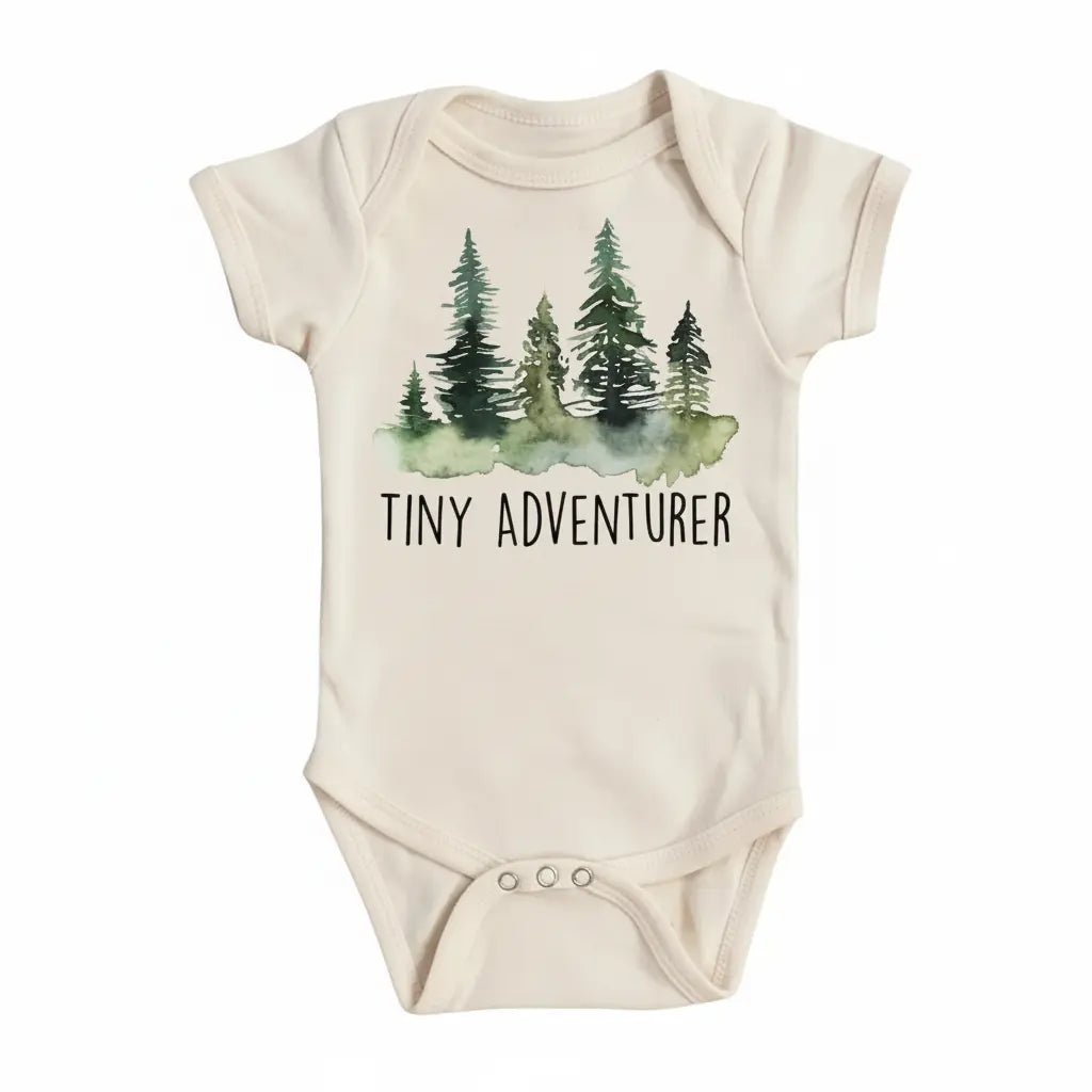 Tiny Adventurer - Baby Boy Girl Clothes Infant Onesie® Funny Cute NewbornGS1  Funny Cute Onesie® | North Fork Forager LLC