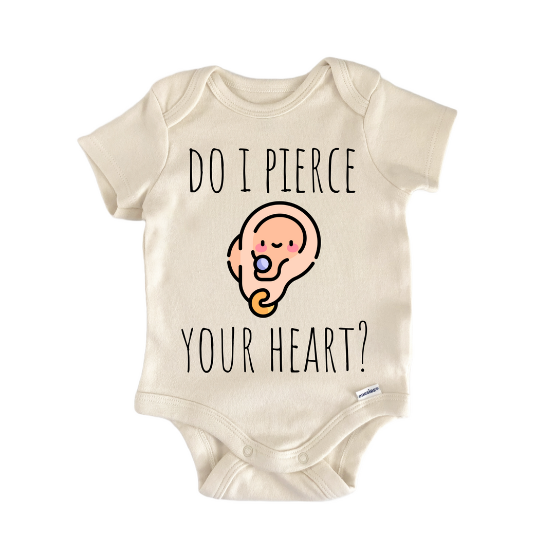 Ear Piercing Pierce Tattoo Shop - Baby Bodysuit  Funny Cute Onesie® | North Fork Forager LLC